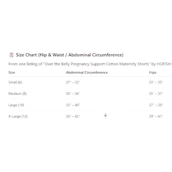 HOFISH Over the Belly Maternity Shorts Size L โ Comfy Stretch Cotton with Pocket - Picture 8 of 8